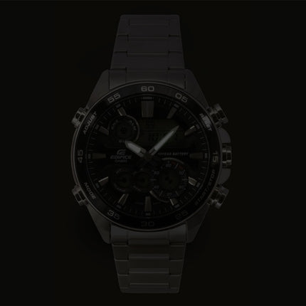 Casio Edifice Analog Digital Stainless Steel Black Dial Quartz ERA-130D-1A 100M Men's Watch