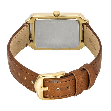 Fossil Raquel Brown Leather Strap White Mother Of Pearl Dial Quartz ES5307 Women's Watch