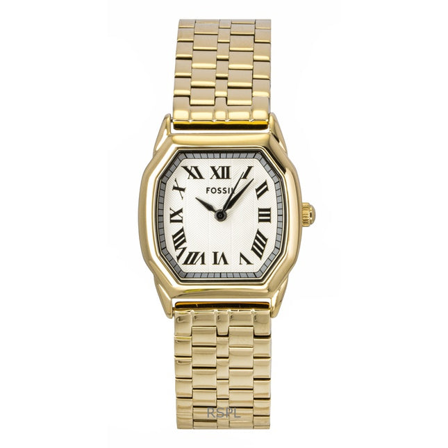 Fossil Harlow Gold Tone Stainless Steel Cream Dial Quartz ES5361 Women's Watch