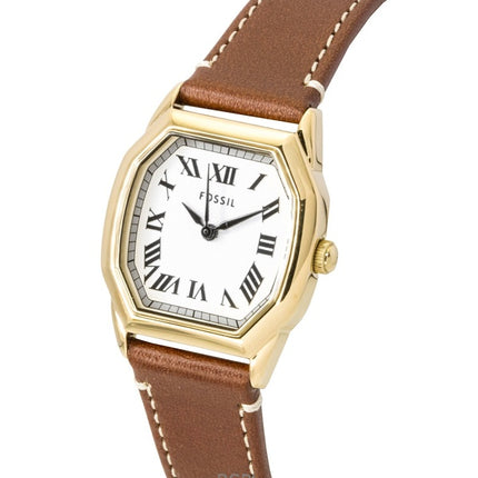 Fossil Harlow Leather Strap Beige Dial Quartz ES5364 Women's Watch