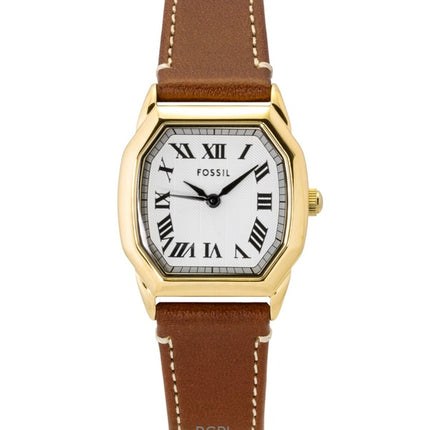 Fossil Harlow Leather Strap Beige Dial Quartz ES5364 Women's Watch