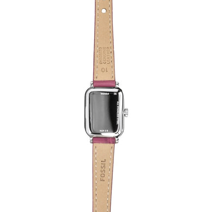 Fossil Raquel Mini Pink Leather Strap Silver Dial Quartz ES5466 Women's Watch