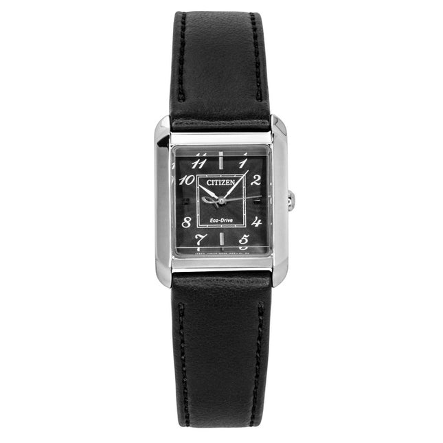 Citizen Bianca Leather Strap Black Dial Eco-Drive EW5600-01E Women's Watch