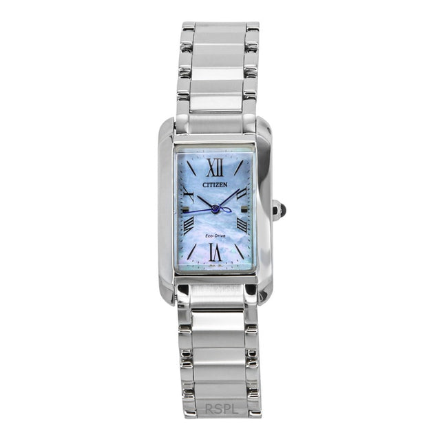 Citizen L Bianca Stainless Steel Mother Of Pearl Dial Eco-Drive EW5620-55N Women's Watch