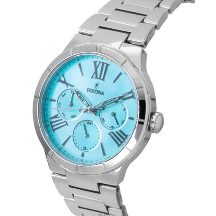 Festina Boyfriend Stainless Steel Multifunction Ice Blue Dial Quartz F16716-4 Women's Watch
