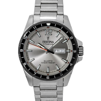 Festina Titanium Grey Dial Quartz F20698-1 100M Men's Watch