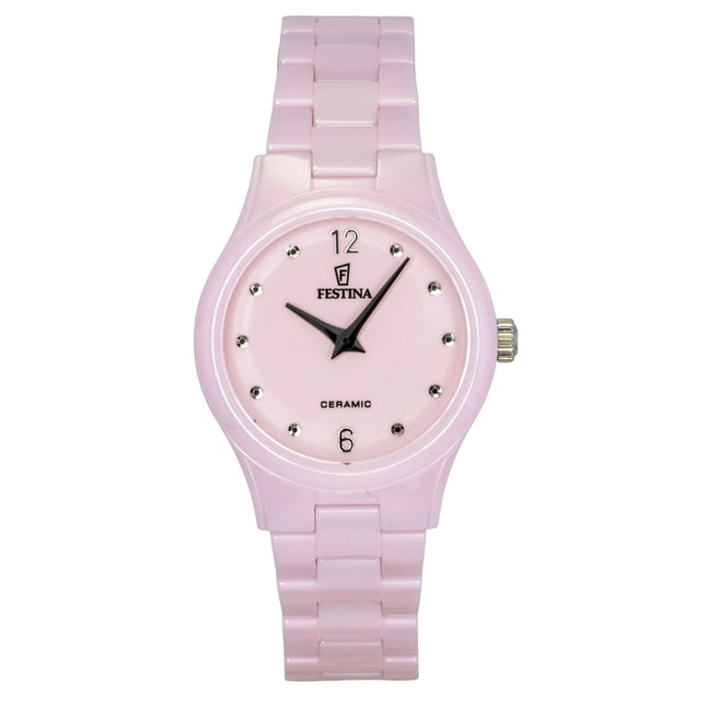 Festina Ceramic Pink Dial Quartz F20751-2 Women's Watch