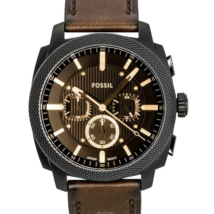 Fossil Machine Chronograph Leather Strap Brown Dial Quartz FS6101 Men's Watch