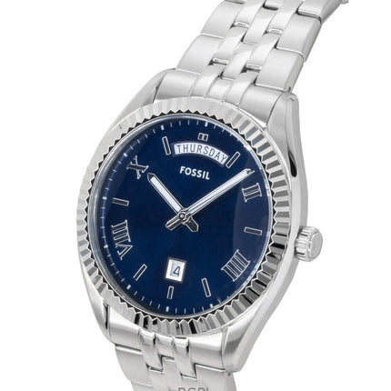 Fossil Campbell Stainless Steel Blue Dial Quartz FS6140 Men's Watch