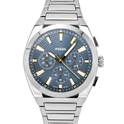 Fossil Everett Chronograph Stainless Steel Blue Dial Quartz FS6154 Men's Watch