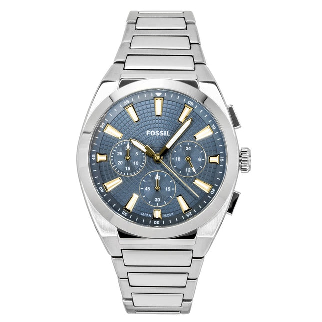 Fossil Everett Chronograph Stainless Steel Blue Dial Quartz FS6154 Men's Watch