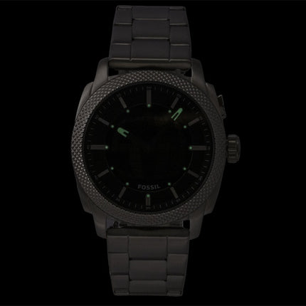 Fossil Machine Big Tic Analog Digital Stainless Steel Black Dial Quartz FS6155 Unisex Watch