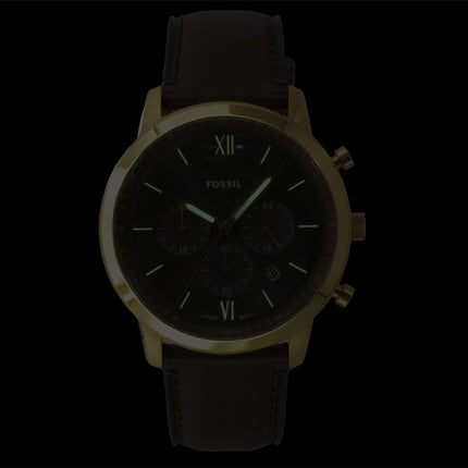 Fossil Neutra Chronograph Brown Leather Strap Blue Dial Quartz FS6162 Men's Watch