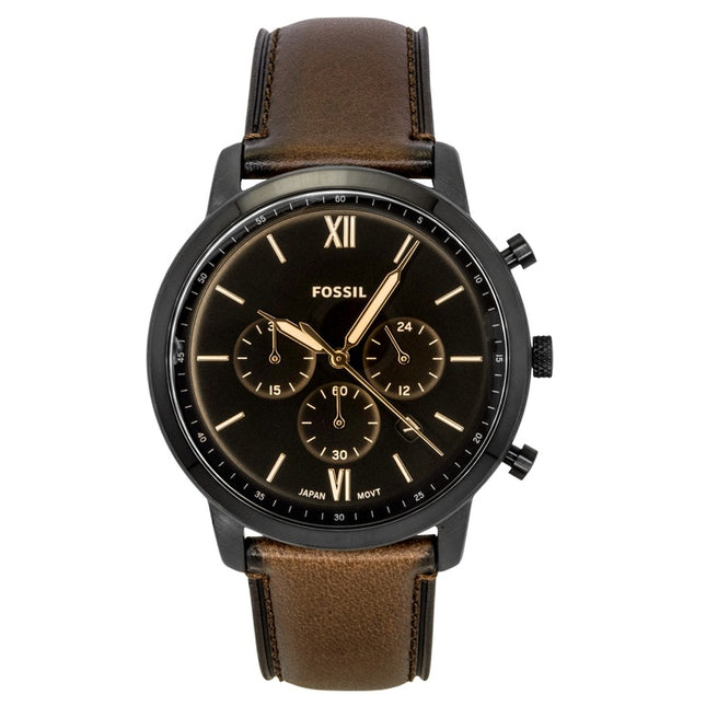 Fossil Neutra Chronograph Brown Leather Strap Brown Dial Quartz FS6163 Men's Watch