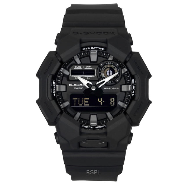 Casio G-Shock Analog Digital Bio-Based Resin Strap Black Dial Quartz GA-010-1A1 200M Men's Watch