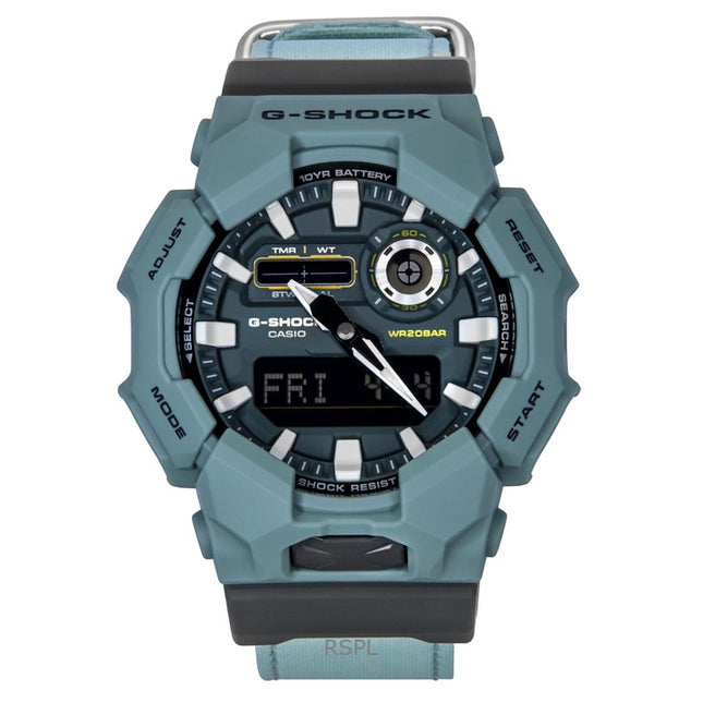 Casio G-Shock Analog Digital Cloth Strap Blue Dial Quartz GA-010CE-2A 200M Men's Watch