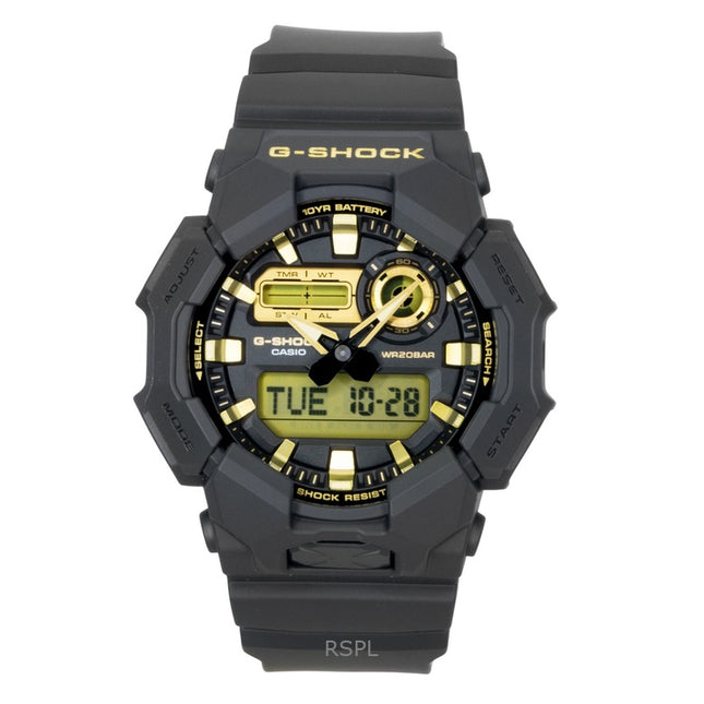 Casio G-Shock Analog Digital Bio-Based Resin Strap Black Dial Quartz GA-010GB-1A9 200M Men's Watch
