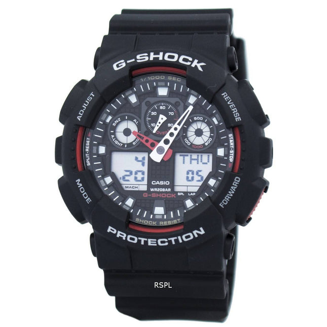Casio G-Shock Velocity Indicator Alarm GA-100-1A4 Men's Watch