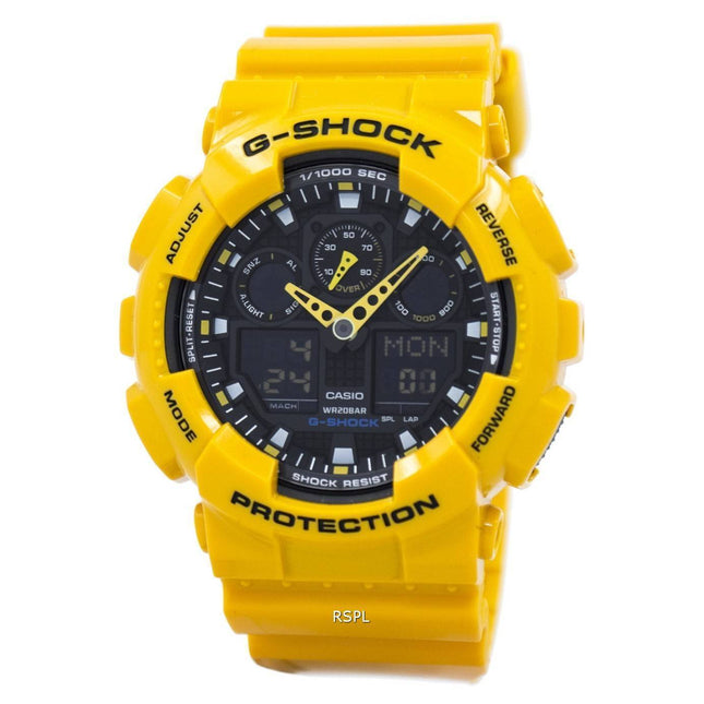 Casio G-Shock GA-100A-9ADR GA100A-9ADR Velocity Indicator Alarm Men's Watch