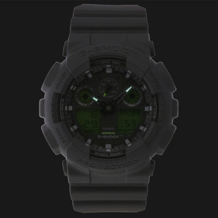 Casio G-Shock Analog Digital Black Dial Resin Quartz GA-100BEG-1A 200M Men's Watch