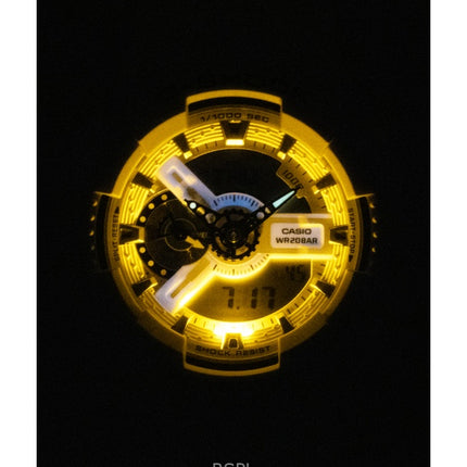 Casio G-Shock Analog Digital Resin Strap White Dial Quartz GA-110HDS-7A 200M Men's Watch