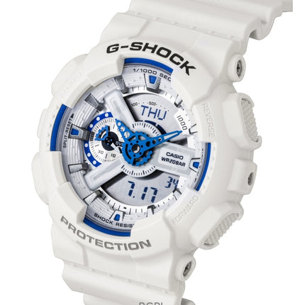 Casio G-Shock Analog Digital Resin Strap White Dial Quartz GA-110HDS-7A 200M Men's Watch