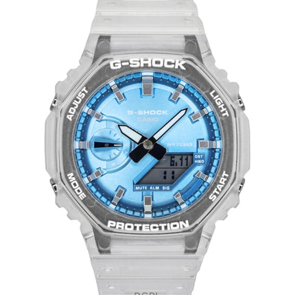 Casio G-Shock Analog Digital Resin Strap Blue Dial Quartz GA-2100BM-7A2 200M Unisex Watch