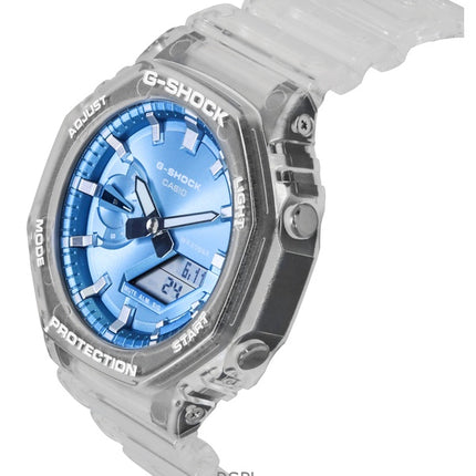Casio G-Shock Analog Digital Resin Strap Blue Dial Quartz GA-2100BM-7A2 200M Unisex Watch