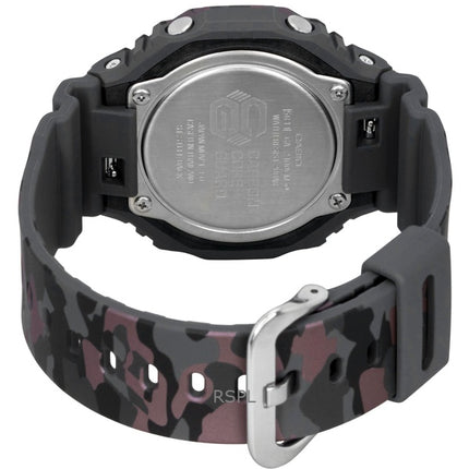 Casio G-Shock Analog Digital Camouflage Bio-based Resin Strap Black Dial Quartz GA-2100CM-8A 200M Men's Watch
