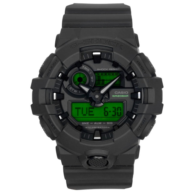 Casio G-Shock Analog Digital Black Dial Resin Quartz GA-700BEG-1A 200M Men's Watch