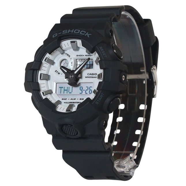 Casio G-Shock Analog Digital Resin Strap White Dial Quartz GA-700WD-1A 200M Men's Watch