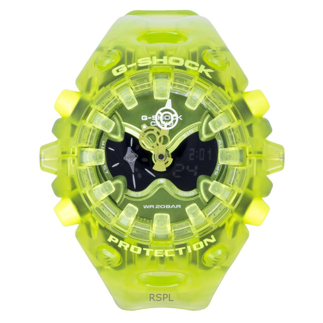 Casio G-Shock Resin Strap Analog Digital Green Dial Quartz GA-V01SKE-3A 200M Men's Watch