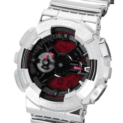 Casio G-Shock Fine Metallic Analog Digital Silicone Strap Black Dial Quartz GM-110YRA-8A 200M Men's Watch