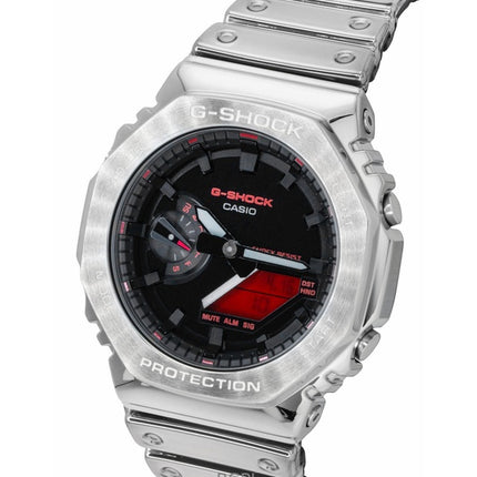 Casio G-Shock Fine Metallic Analog Digital Silicone Strap Black Dial Quartz GM-2100YRA-8A 200M Men's Watch