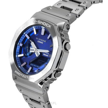 Casio G-Shock Analog Digital Full Metal Smartphone Link Blue Dial Solar GM-B2100AD-2A 200M Men's Watch