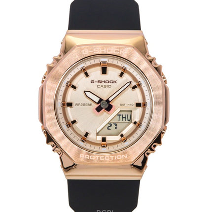 Casio G-Shock Analog Digital Bio-Based Resin Strap Gold Dial Quartz GM-S2110PG-1A4 200M Women's Watch