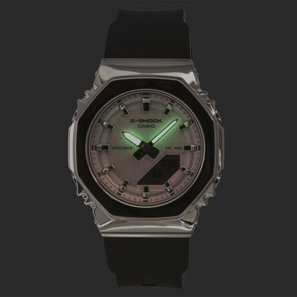 Casio G-Shock Analog Digital Pink Dial Resin Strap Quartz GM-S2110SR-1A 200M Women's Watch