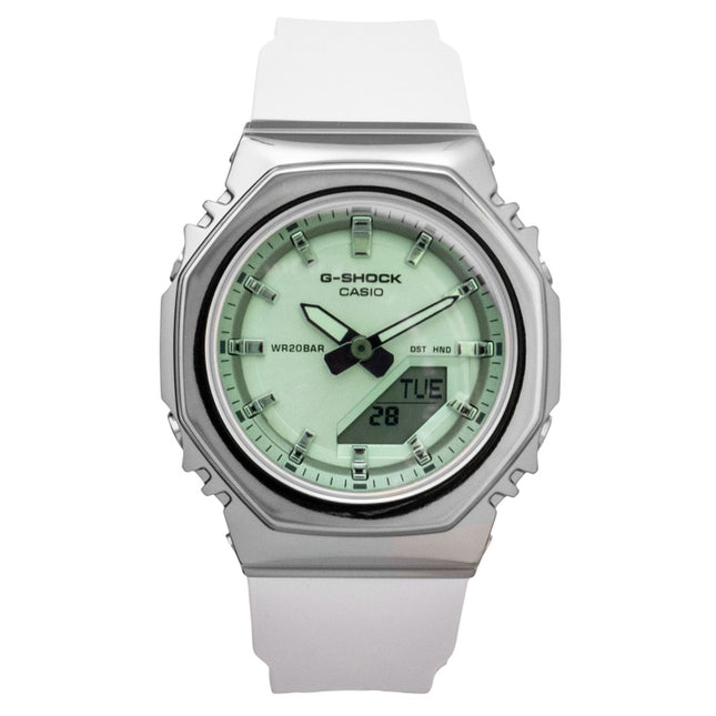 Casio G-Shock Analog Digital Green Dial Resin Strap Quartz GM-S2110SR-7A 200M Women's Watch