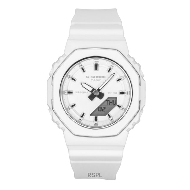 Casio G-Shock Analog Digital Bio-Based Resin Strap White Dial Quartz GMA-P2110-7A 200M Women's Watch