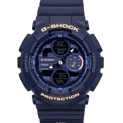 Casio G-Shock Analog Digital Bio-Based Resin Blue Dial Quartz GMA-S140-2A2 200M Women's Watch
