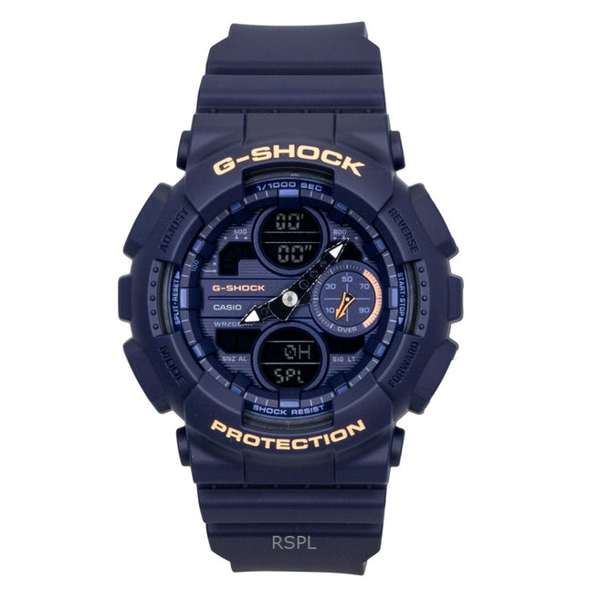 Casio G-Shock Analog Digital Bio-Based Resin Blue Dial Quartz GMA-S140-2A2 200M Women's Watch