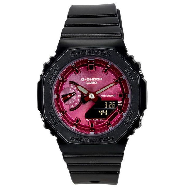 Casio G-Shock Analog Digital Resin Strap Burgundy Dial Quartz GMA-S2100RB-1A 200M Women's Watch