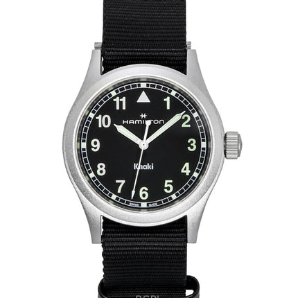 Hamilton Khaki Field Textile Strap Black Dial Quartz H69401430 Unisex Watch