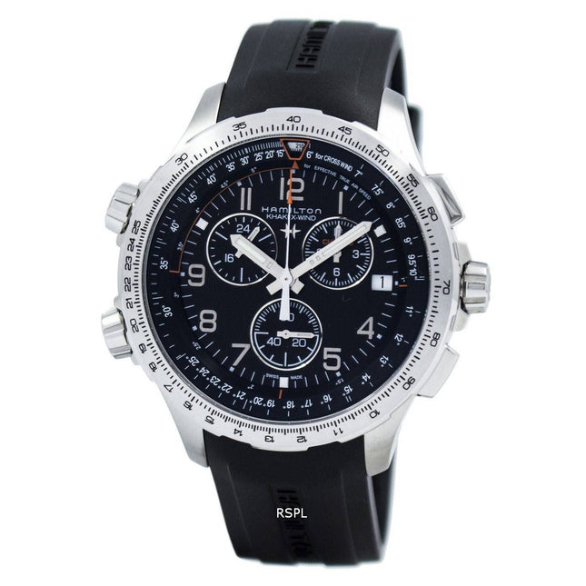 Hamilton Khaki Aviation X-Wind Chronograph Quartz GMT H77912335 Men's Watch