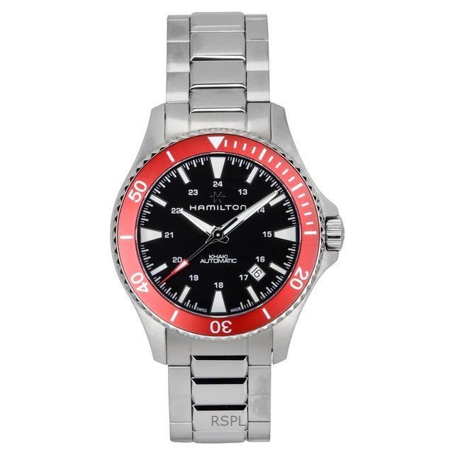 Hamilton Khaki Navy Scuba Stainless Steel Black Dial Automatic H82405130 100M Men's Watch