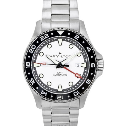 Hamilton Khaki Navy Scuba GMT Stainless Steel Silver Dial Automatic Diver's H82555150 300M Men's Watch