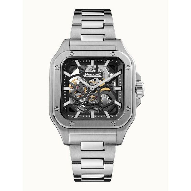 Ingersoll The Ollie Stainless Steel Black Skeleton Dial Automatic I14501 Men's Watch
