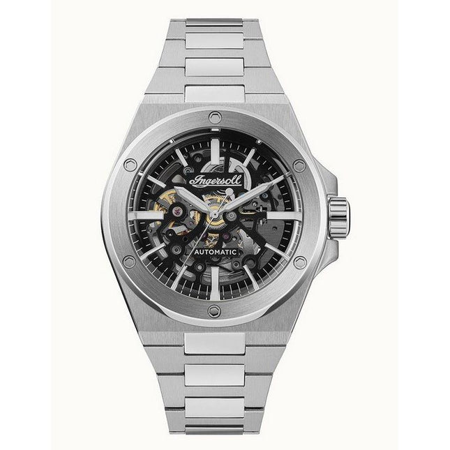 Ingersoll The Baller Stainless Steel Black Skeleton Dial Automatic I15002 Men's Watch