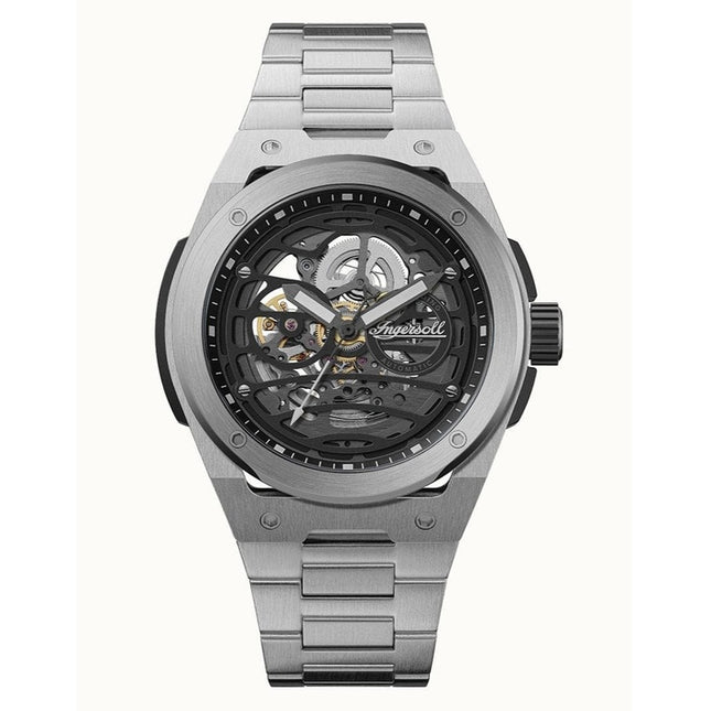 Ingersoll The Springfield Stainless Steel Black Skeleton Dial Automatic I15203 Men's Watch