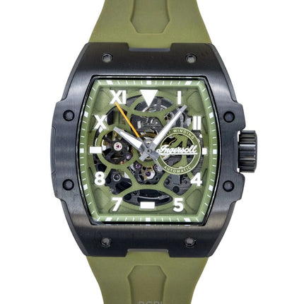 Ingersoll The Play Polyurethane Strap Green Skeleton Dial Automatic I15303 Men's Watch